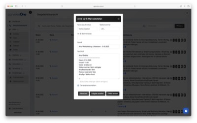 Transcript weiterleiten